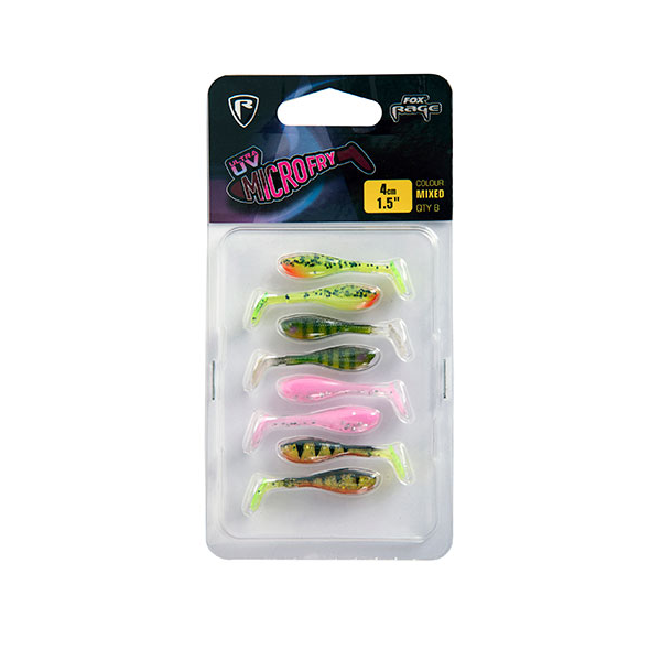 Fox Rage Micro Fry UV Mixed Colour Pack 8pcs