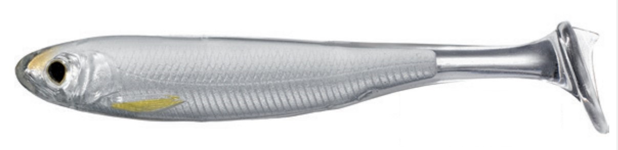 Livetarget Lures Slow-Roll Shiner Paddle Tail Shad Silver/Brown 7.6cm (4 Stuks)
