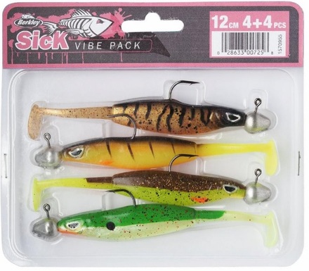 Berkley Sick Vibe Pre-Rigged Softbait 12cm (4 stuks)