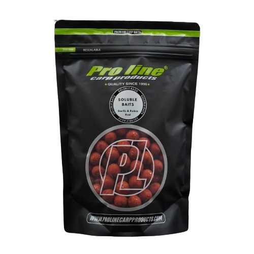 Pro Line Soluble Baits Garlic & Robin Red Boilies 20mm (1kg)