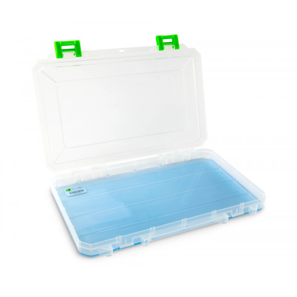 Lure Lock Large Ultra Thin Box Clear/Green TakLogic Ocean Blue (Excl. Dividers)