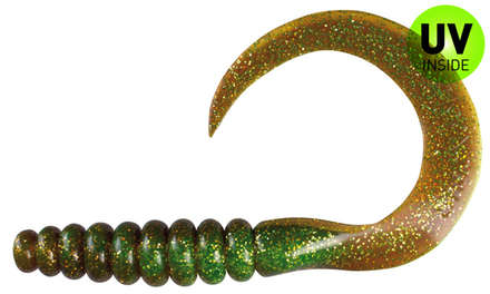 ShadXperts SX XXL Grub Chartreuse-Glitter/Motoroil Glitter 27cm