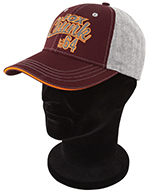 Fox Chunk Grey Burgundy Orange Baseball Cap