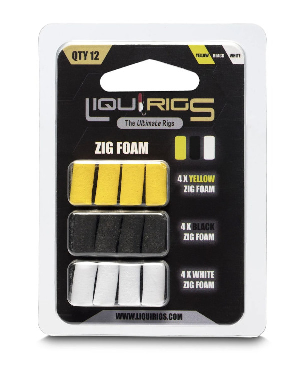 Liquirigs Liquid Zig Foam (12pcs) - Black/Yellow/White