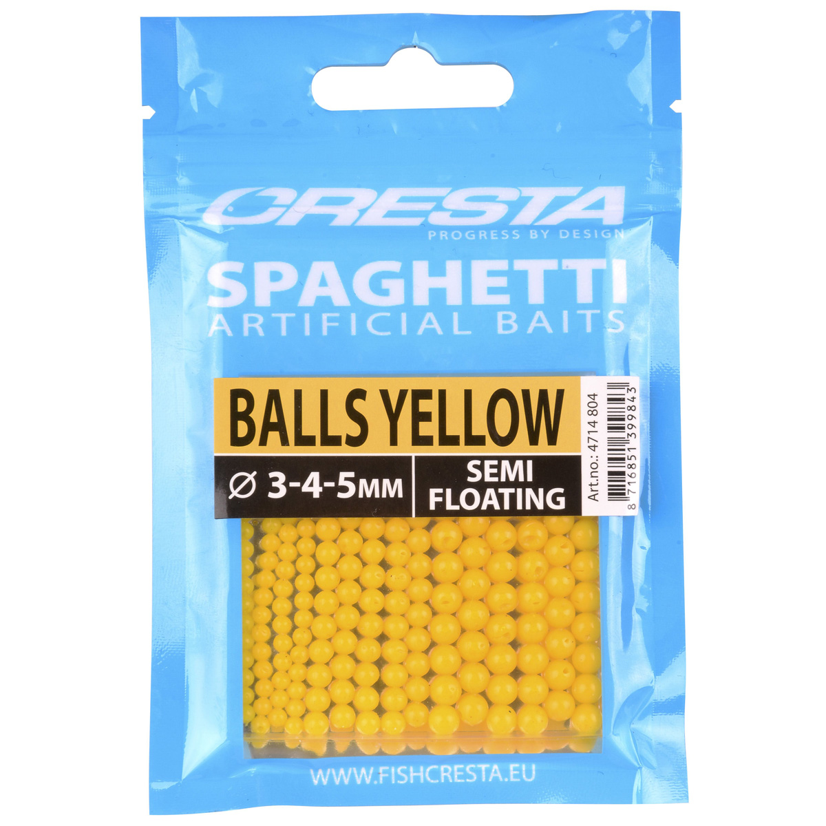 Cresta Spaghetti Balls Imitatie Aas - Yellow