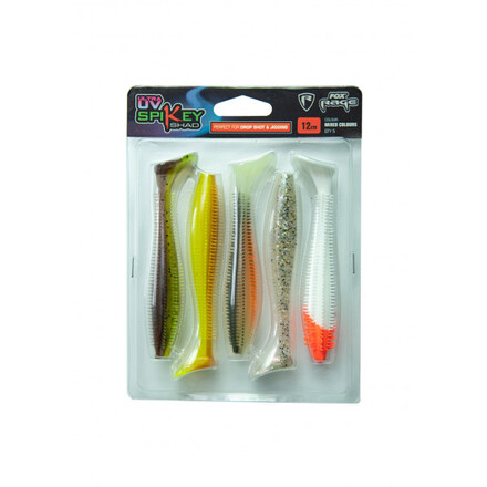 Fox Rage Spikey Shad Mixed UV Colour Pack 12cm (5 stuks)