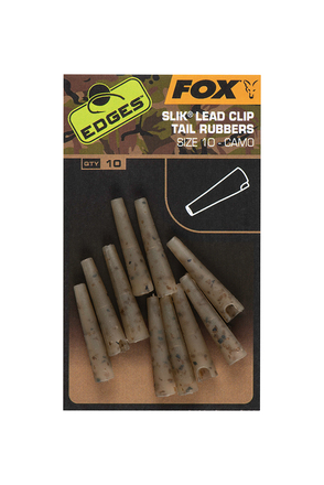 Fox Edges Camo Silk Lead Clip Tail Rubbers Maat 10 (10 stuks)