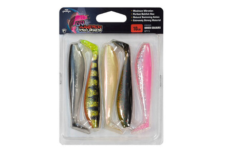 Fox Rage Mixed UV Colour Pack Zander Pro Shad 12cm (5 stuks)