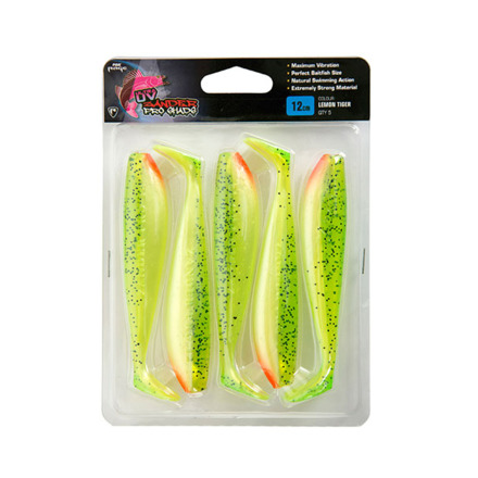 Fox Rage Zander Pro Shad Ultra UV Packs Lemon Tiger 10cm (5stuks)