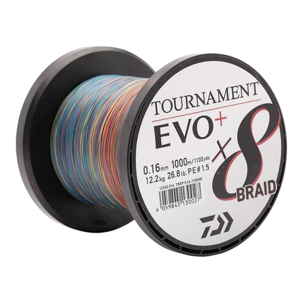Daiwa Tournament x8 EVO+ Gevlochten Lijn Multi Colour 1000m