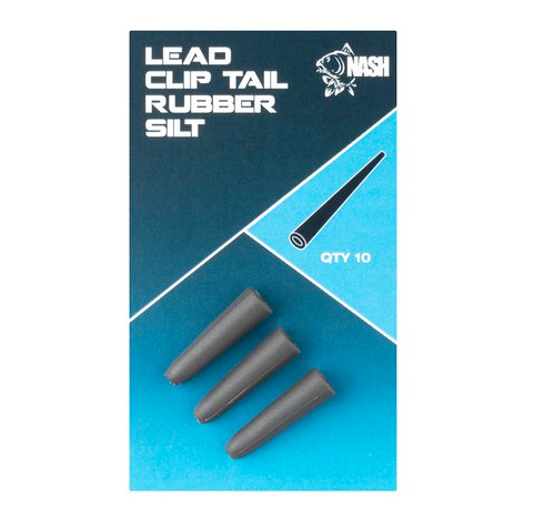 Nash Lead Clip Tail Rubber (10 stuks) - Dark Silt