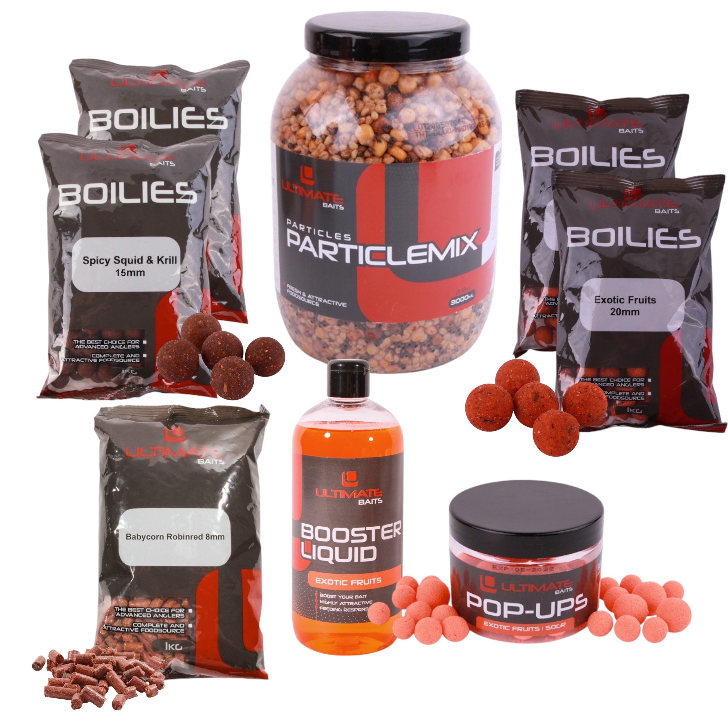 Ultimate Baits Carp Particles/Boilies Weekend Pack