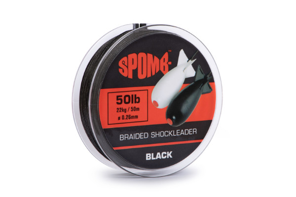 Spomb Braided Leader Black 0,26mm (50lb) (50m)