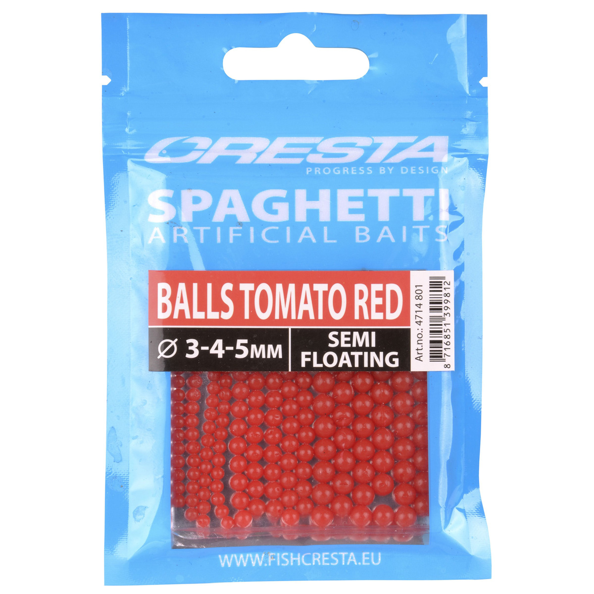 Cresta Spaghetti Balls Imitatie Aas - Tomato Red