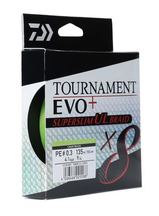 Daiwa Tournament X8 Evo+ Superslim UL Gevlochten Lijn (135m)