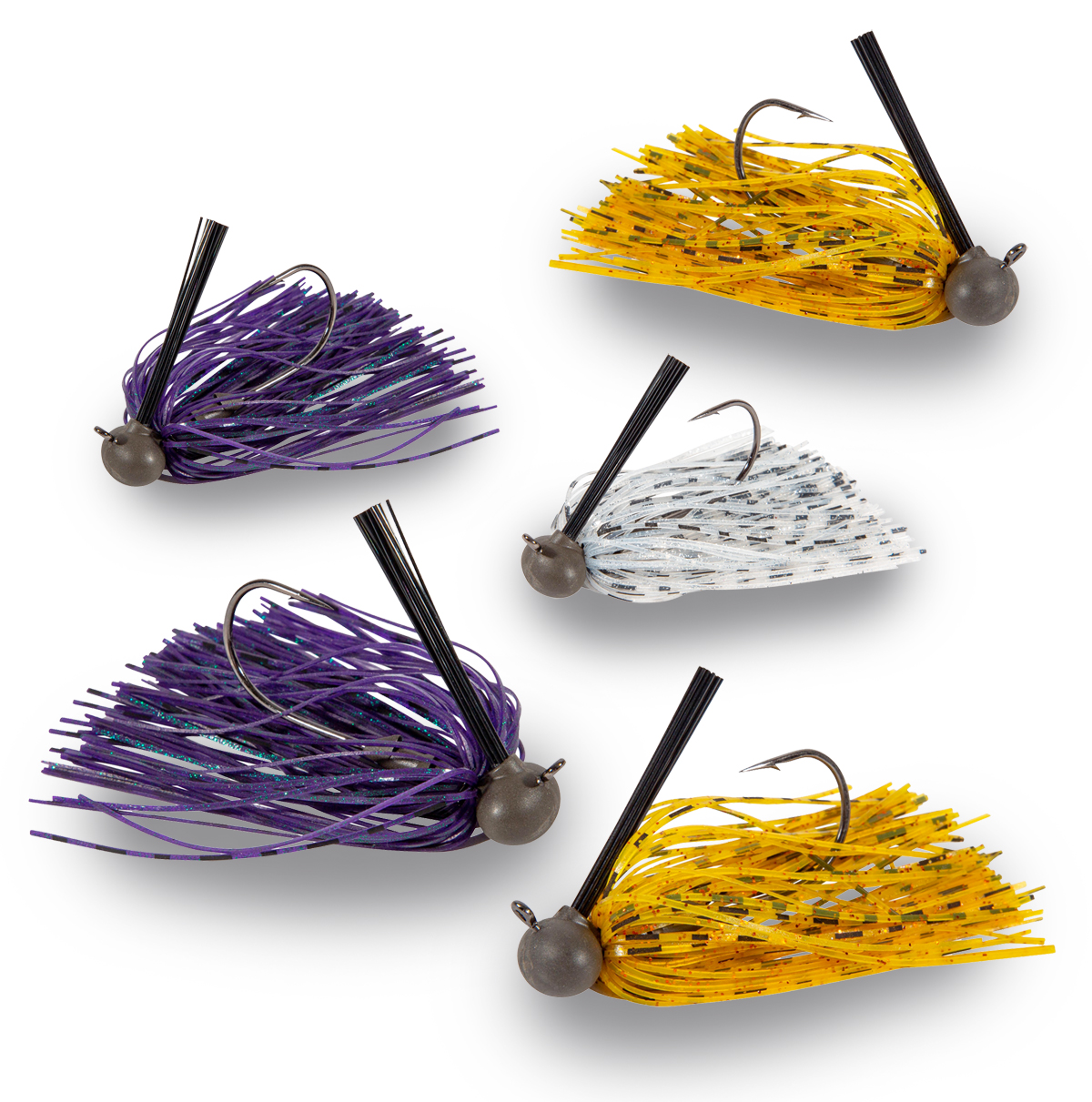 Ultimate Skirted Tungsten Football Jig Selection (5pcs)