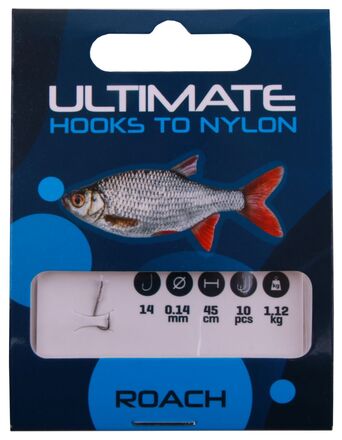 Ultimate Roach Onderlijnen Size 14 0,14mm 45cm (10stuks)