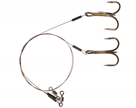 Dragon Treble Hook Leader 1x7 Surfstrand AFW 13kg 40cm no.2 (2stuks)