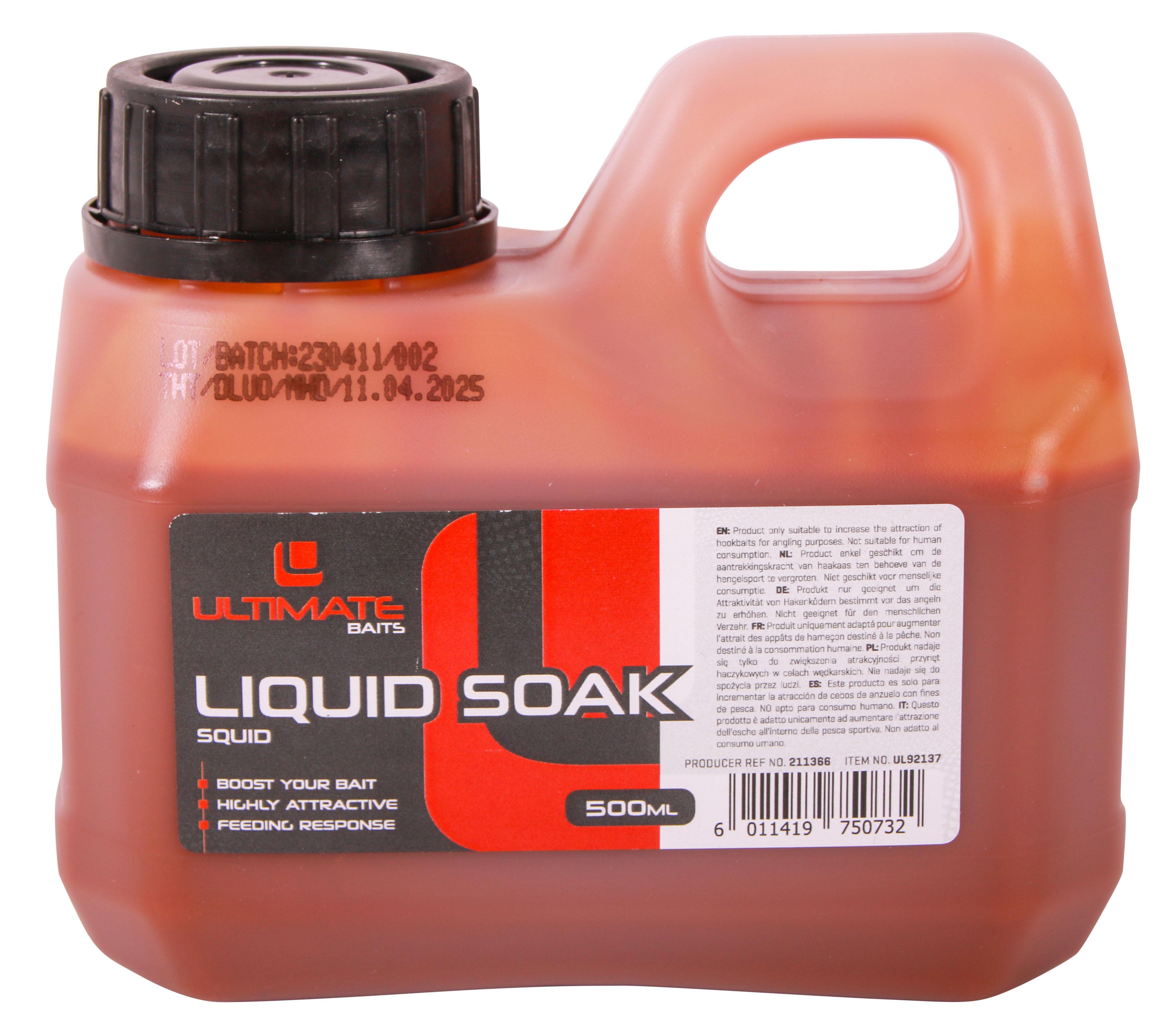 Ultimate Baits Liquid Soak 500ml - Squid