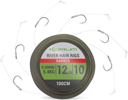 Korum River Hair Rigs 100cm, 6 stuks!
