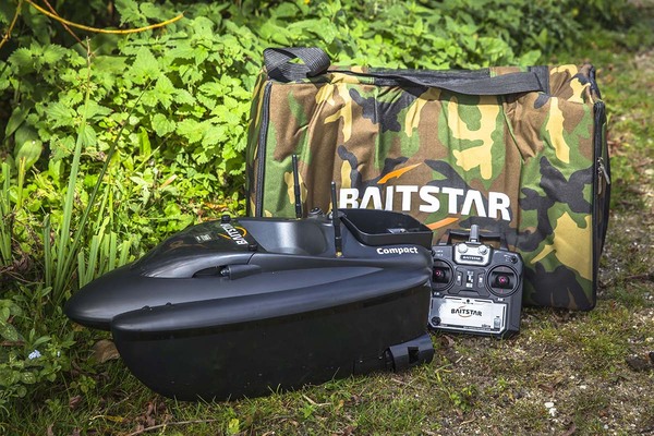 BaitStar Voerboot Compact Black + Sonartab Dieptemeter