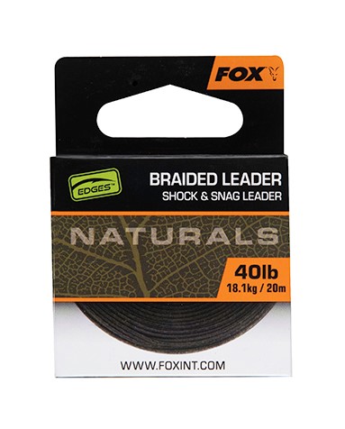 Fox Edges Naturals Braided Leader (20m)