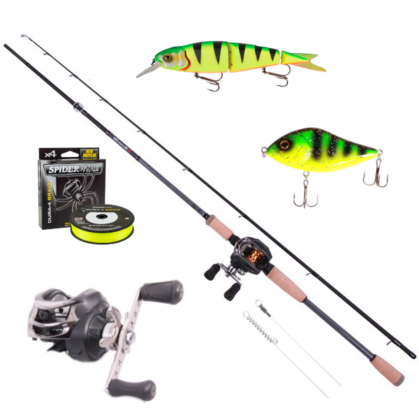 Fox Rage Warrior 2 Pike Cast Set met Spro Reel, Braid en meer