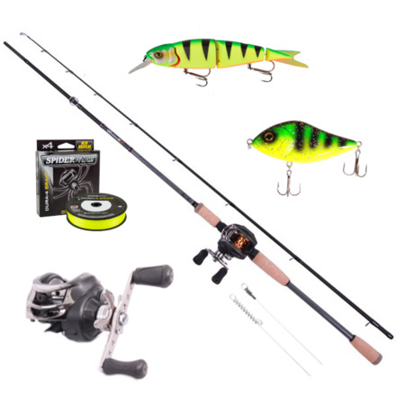 Fox Rage Warrior 2 Pike Cast Set met Spro Reel, Braid en meer