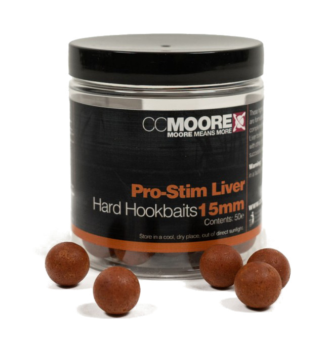 CC Moore Pro-Stim Liver Hard Hookbaits Boilies 15mm (50 stuks)