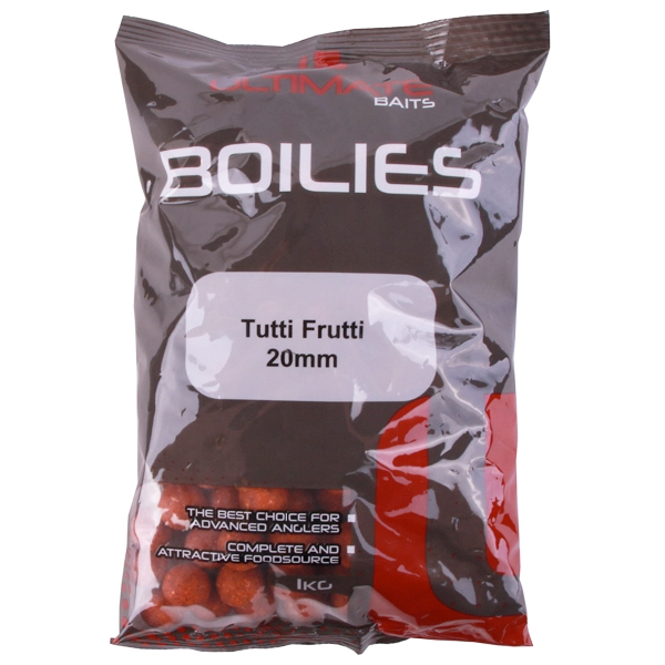 Ultimate Carp Tacklebox, boordevol end-tackle van bekende topmerken - Ultimate Baits Tutti Frutti 20mm 1kg