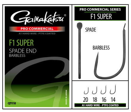 Gamakatsu Pro-C F1 Super Spade A1 PTFE BL Witvis Haak (10 stuks)
