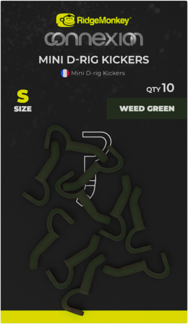 Ridgemonkey Connexion Mini D-Rig Kickers S Weed Green (10 stuks)