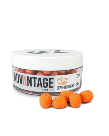 Daiwa Advantage Semi Buoyant Hookbait Orange 6/8mm (30g)