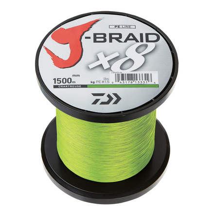 Daiwa J-Braid X8 Gevlochten Lijn Chartreuse 1500m