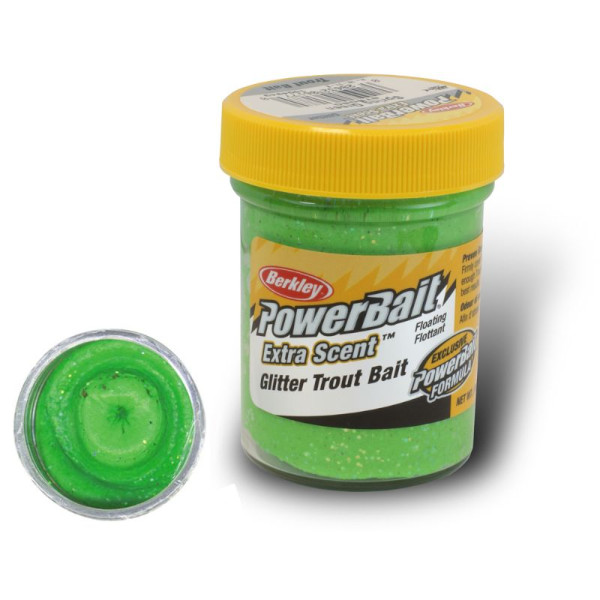 Berkley Powerbait Select Glitter Turbo Dough 'Spring Green Yellow'