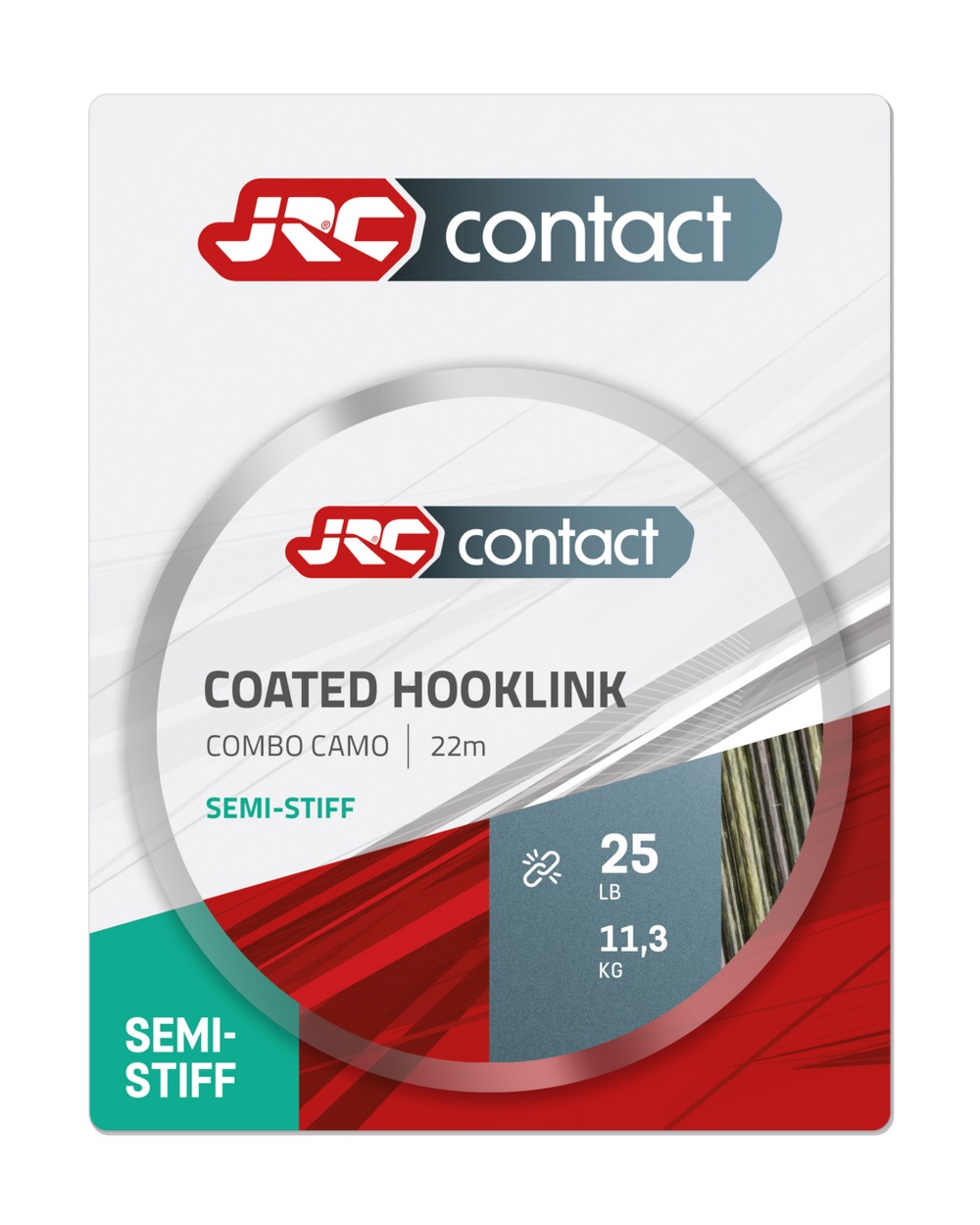 JRC Contact Coated Hooklink Semi Stiff Combo Camo (22m)