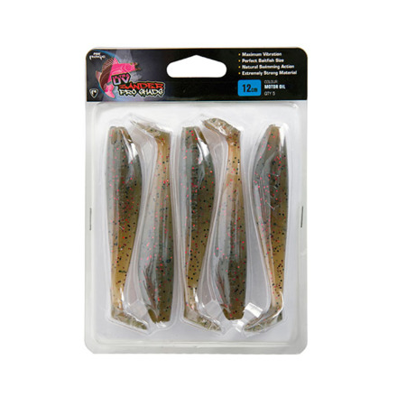 Fox Rage Zander Pro Shad Ultra UV Packs Motor Oil 12cm (5stuks)