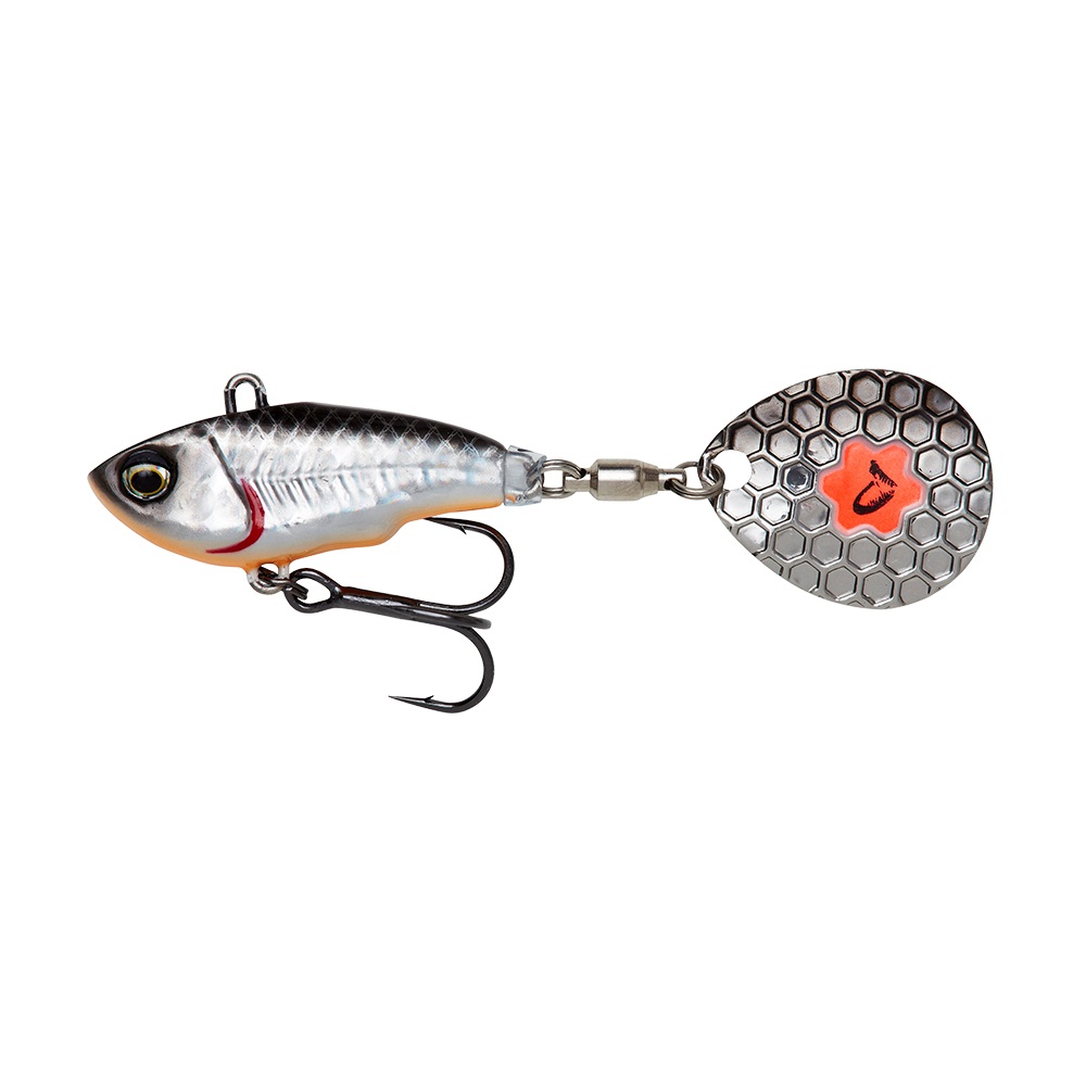 Savage Gear Fat Tail Spin (No Lead) 5,5cm (6,5g) Dirty Silver