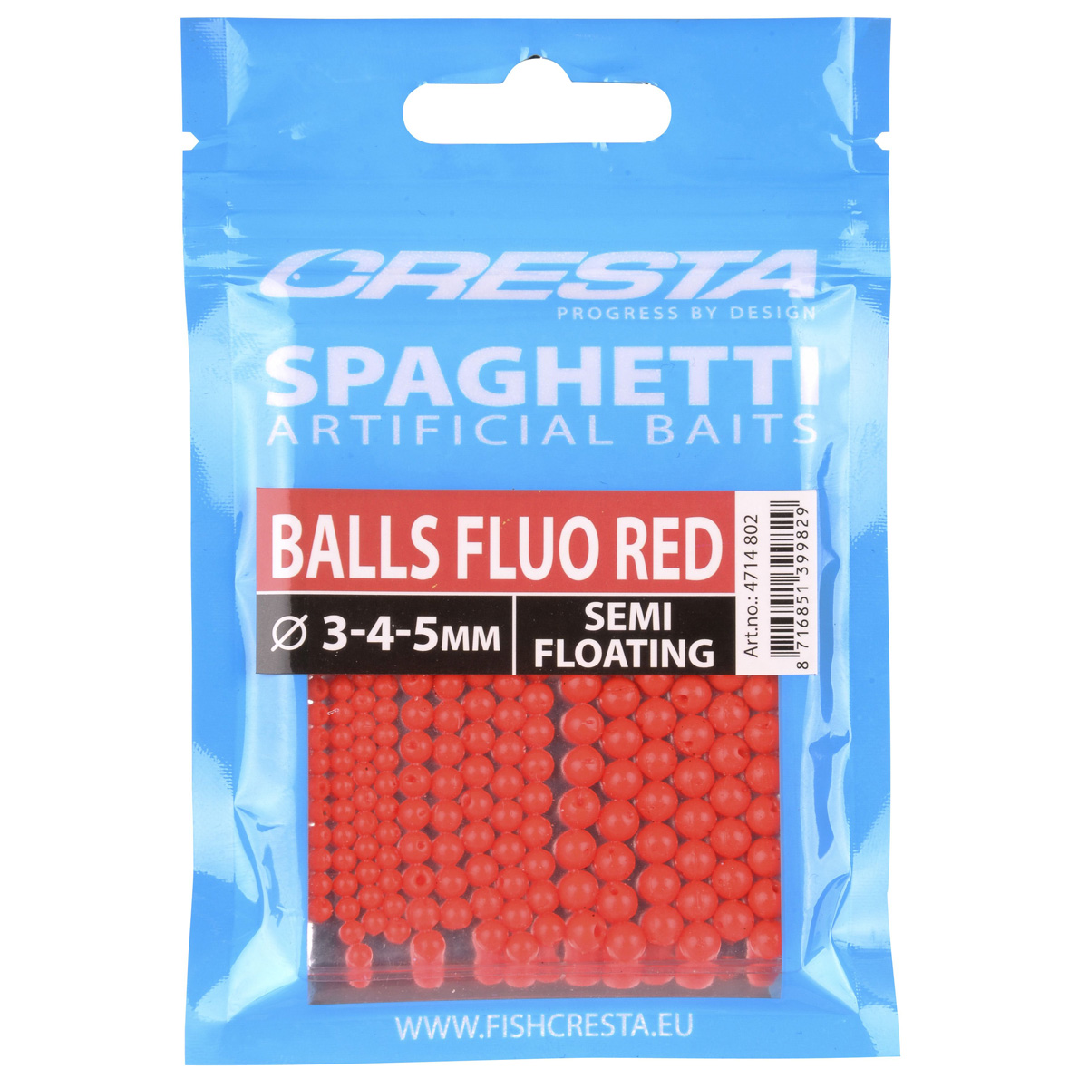 Cresta Spaghetti Balls Imitatie Aas - Fluo Red