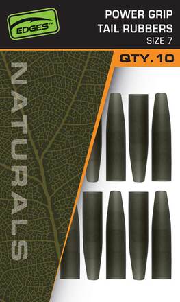 Fox Edges Naturals Power Grip Tail Rubbers Maat 7 (10 stuks)