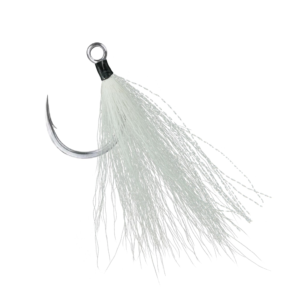 BKK Lone Diablo BT White Bucktail Zeevis Haak (2 Stuks)