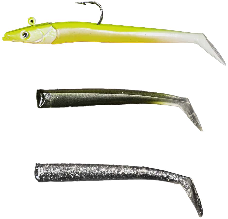 Lion Sports Acis Sandeel Mixed Shad 12cm (21g) - Yellow/Green/Silver