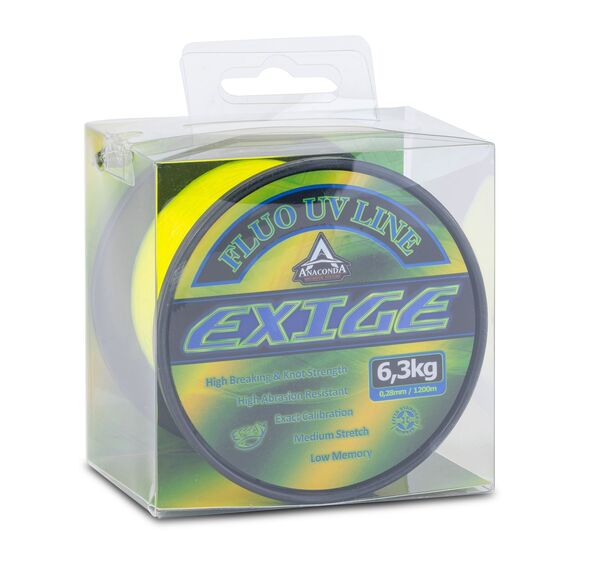 Anaconda Exige Fluo UV Monofilament Carp Line 1200m