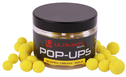 Ultimate Baits Fluo Pop Ups Yellow Scopex (12+15mm)