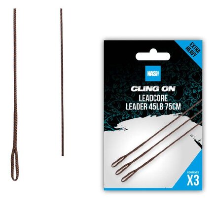 Nash Cling On Leadcore Leader 45lb (75cm) (3 Stuks)