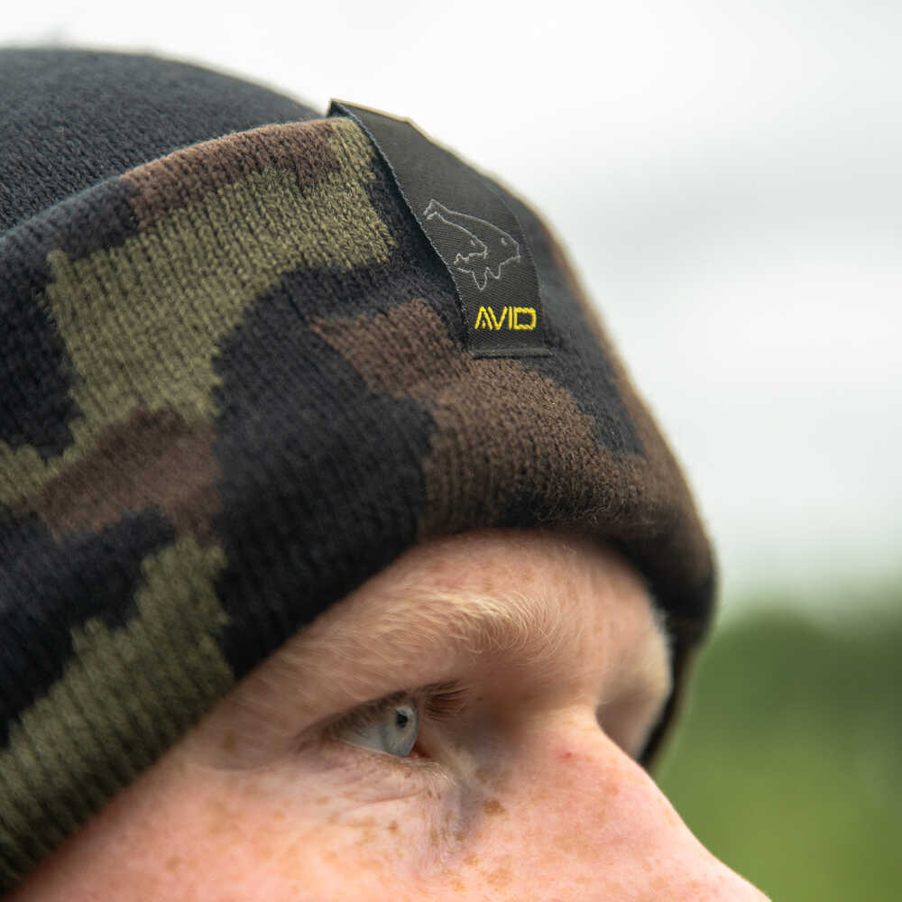 Avid Black And Camo Beanie