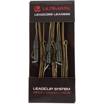 Ultimate Leadcore Leader With Leadclip System, 3 stuks
