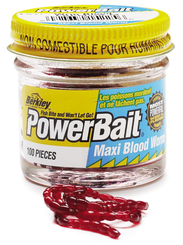 Berkley PowerBait Micro Blood Worms (150 stuks)