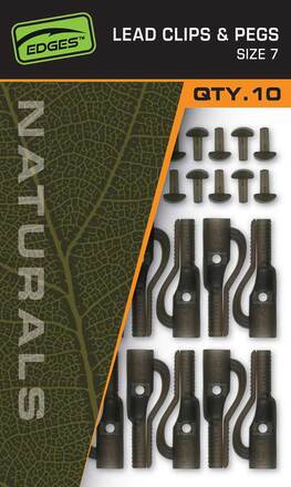 Fox Naturals Lead Clips & Pegs (Maat 7) (10 Stuks)