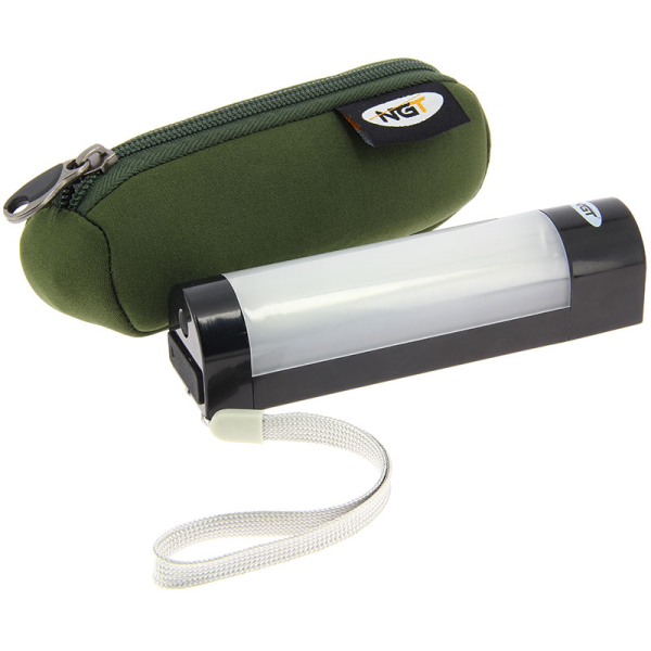 NGT Oplaadbare Bivvy Light / Powerbank met afstandsbediening met GRATIS neopreen cover